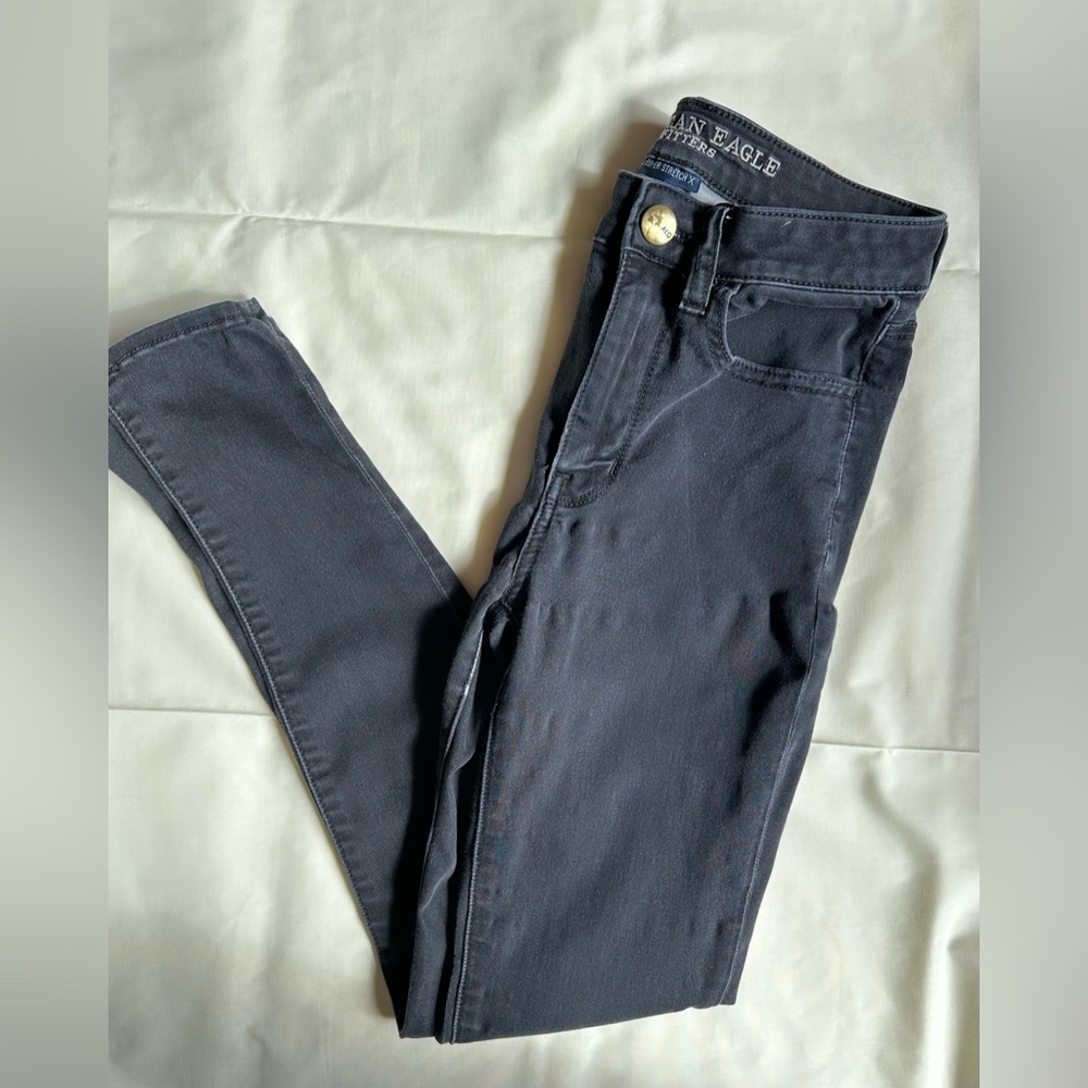 American Eagle Super High Rise Jegging Black